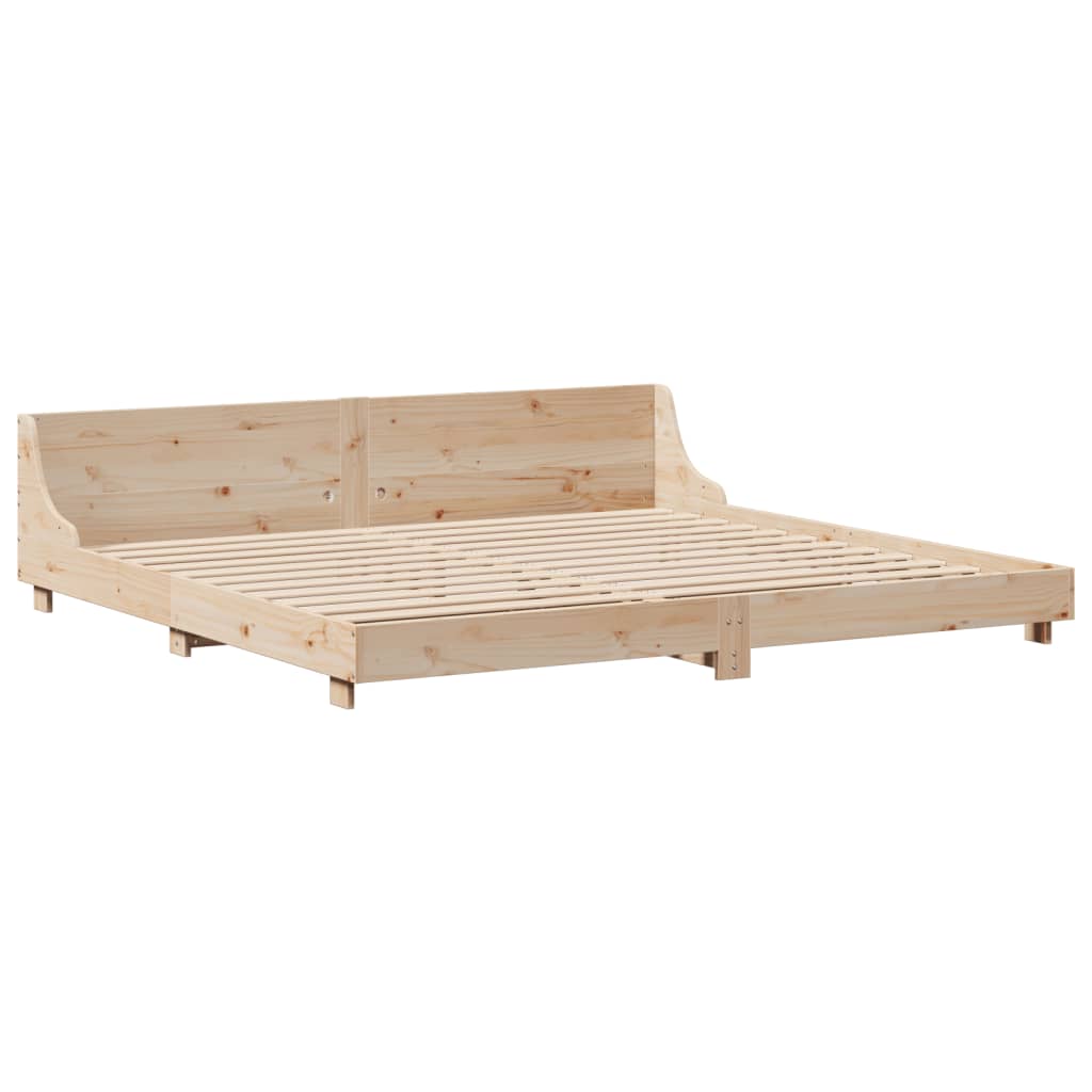 Bed Frame without Mattress 180x200 cm Super King Solid Wood Pine